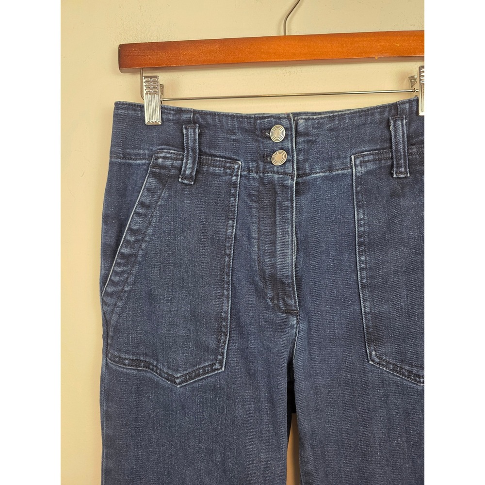 Maeve Anthropologie Naomi High Rise Wide Leg Jeans Dark Wash Indigo Blue Size 27 - Picture 3 of 10